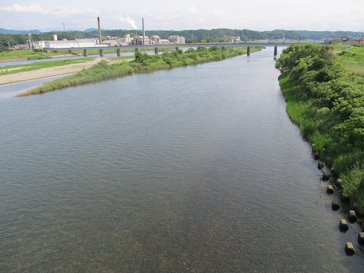 The Takatsu River flowing through Masuda, Shimane